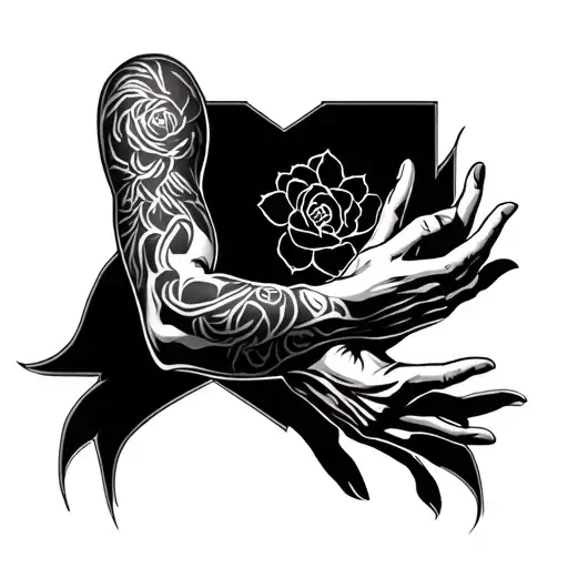 cool sleeve from elbow to hands tattoo design idea