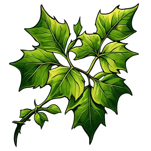 single ivy leaf tattoo design idea