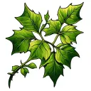 single ivy leaf tattoo design idea