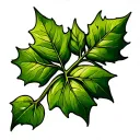 single ivy leaf tattoo design idea