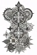 religious symbols tattoo design idea