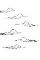 japanese clouds tattoo design idea