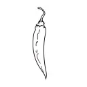 chilli pepper minimalistic tattoo design idea