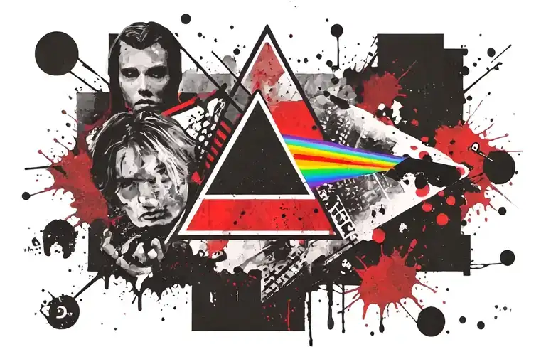 prism de pink floyd tattoo design idea