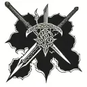 thorn wrapped sword  tattoo design idea