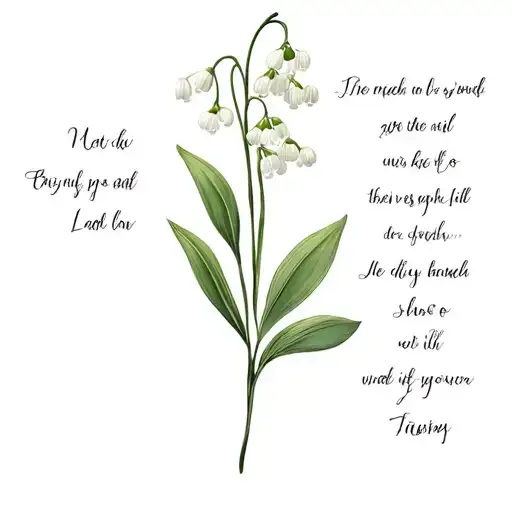 lily of the valley dog remembrance including  tattoo design idea