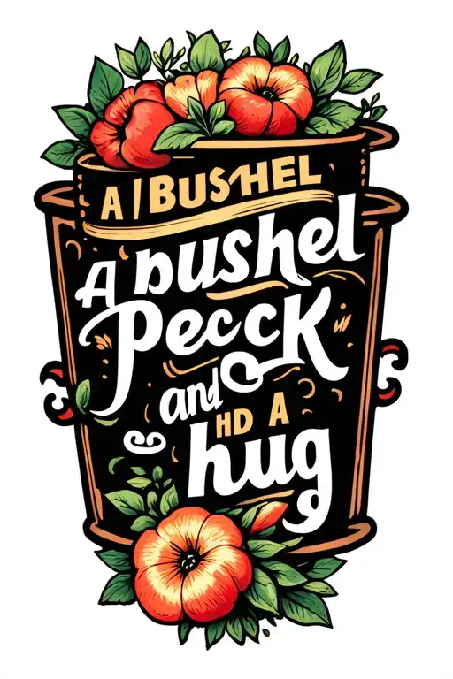 "A bushel and a peck and a hug" russian style design tattoo design idea
