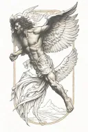 icarus falling tattoo design idea