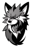 Arcanine Pokémon head angry tattoo design idea