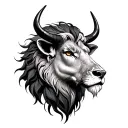 Taurus Leo tattoo design idea