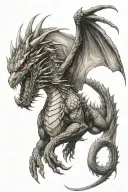 dragon flying tattoo design idea