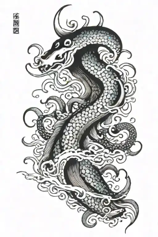 squid attacking tattoo design idea