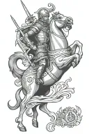st George tattoo design idea