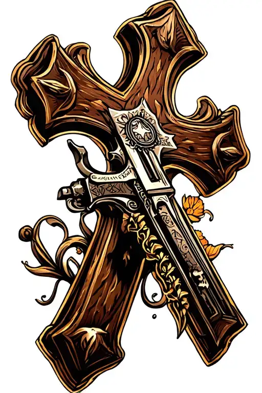 battlefield cross tattoo design idea