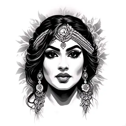 chicana chola face tattoo design idea