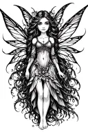 fairy character tattoo design idea