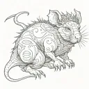rat king tattoo design idea