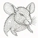rat king tattoo design idea