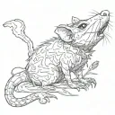 rat king tattoo design idea