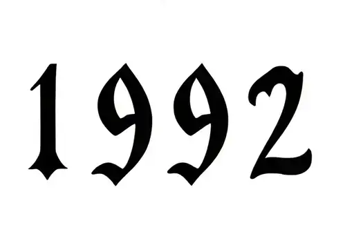 "1992" tattoo design idea