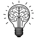 lightbulb with anatomical brain inside representing adhd tattoo design idea