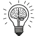 lightbulb with anatomical brain inside representing adhd tattoo design idea