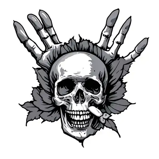 fuck herion sobriety themed hand tattoo tattoo design idea