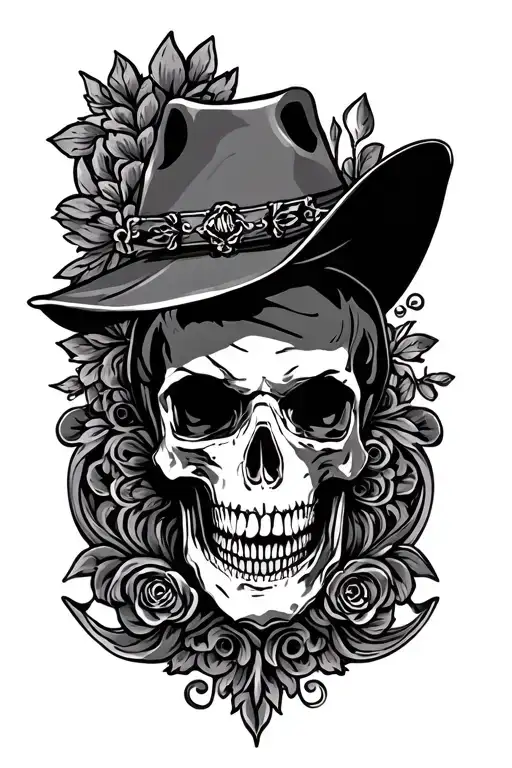 filigree western tattoo design idea