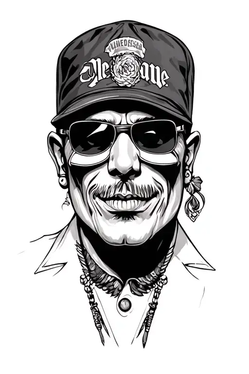 Gangster Chicano tattoo design idea