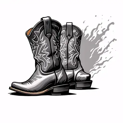 Cowboy Boot tattoo design idea