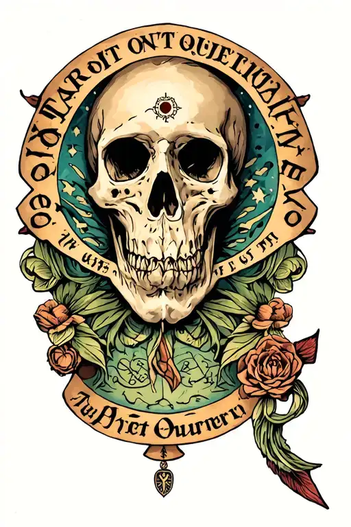 Tarrot Ouija tattoo design idea