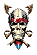 Executioner mask tattoo design idea