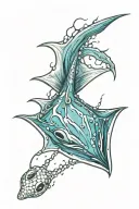 sting ray tattoo design idea