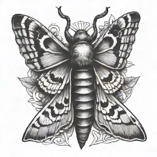 deaths head hawk moth tattoo design idea