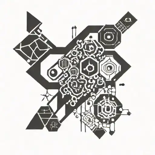 chemical element & molecules tattoo design idea