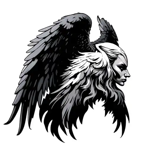 Angel Gangster tattoo design idea