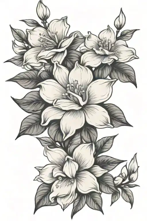 gardenias tattoo design idea