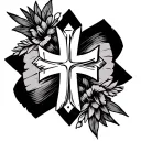 555 with cross tattoo featuring tattoo design idea