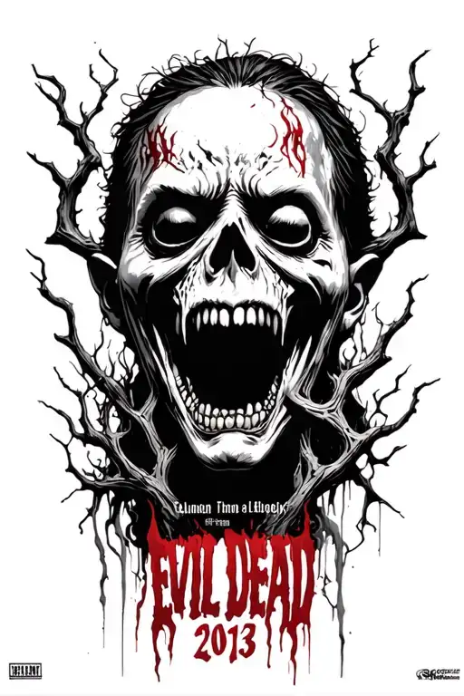 evil dead 2013 movie poster tattoo design idea