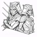 ahsoka tano and darth vader tattoo design idea