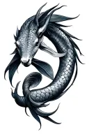 Pisces Taurus tattoo design idea