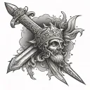 sword of Damocles tattoo design idea