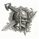 sword of Damocles tattoo design idea