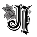 letters j p in cursive tattoo design idea