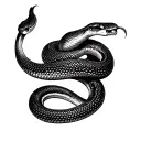 forbidden fruit and snake tattoo design idea