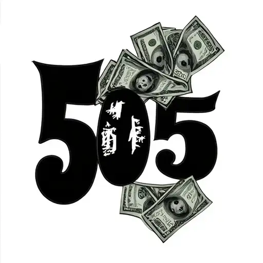 "5015" old school gangster clown money tattoo design idea