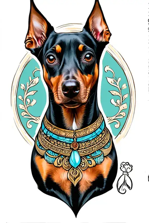 Pinscher tattoo design idea