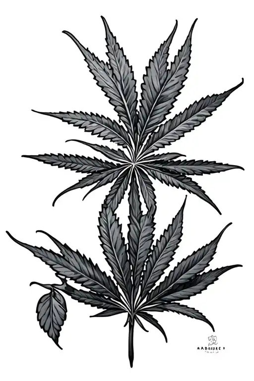 marihuana tattoo design idea