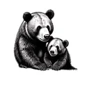 Mama Bear Baby Bear tattoo design idea
