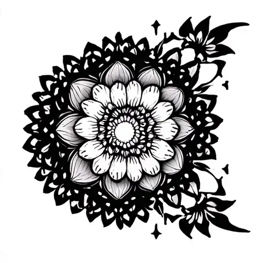 Japanese Mandala tattoo design idea